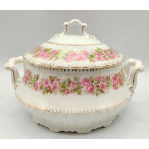 Antique (1875 -1900) CT Carl Tielsch Dresden Germany Porcelain Small Tureen